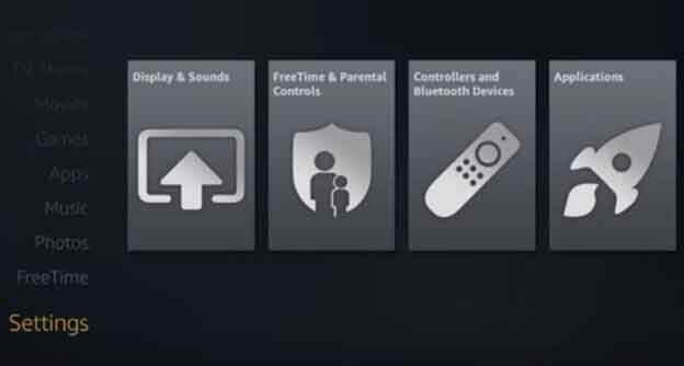 Launch Amazon Fire Stick and click on Settings