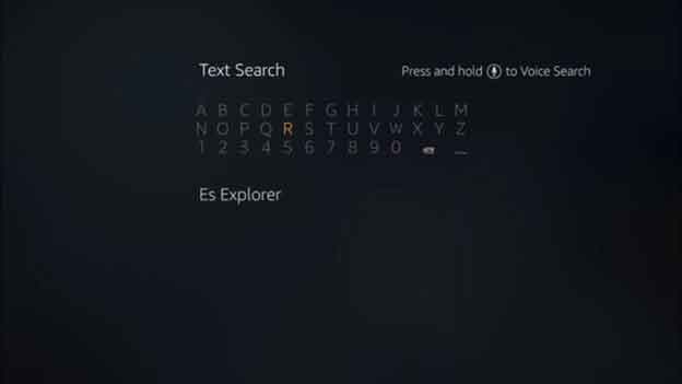 Type in ES Explorer