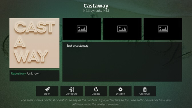Castaway kodi addon