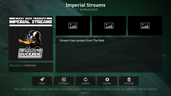 Imperial Streams kodi addon