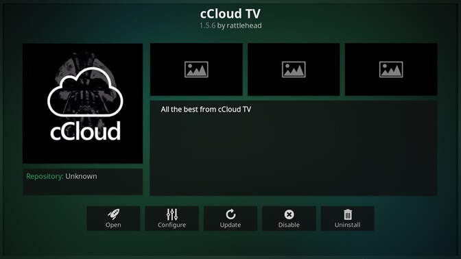 cCloud TV kodi addon