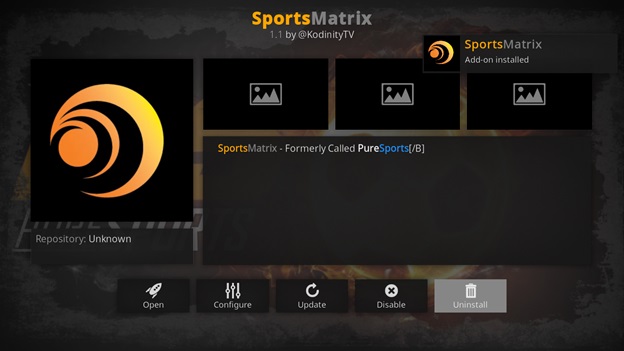 SportsMatrix kodi addon