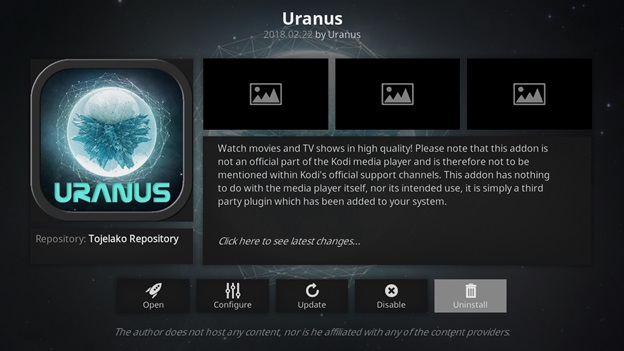 Uranus kodi addon