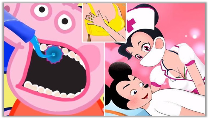 Peppa Pig Dentist and Mickey Mouse Nudity