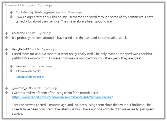 IVPN Reddit Reviews uk
