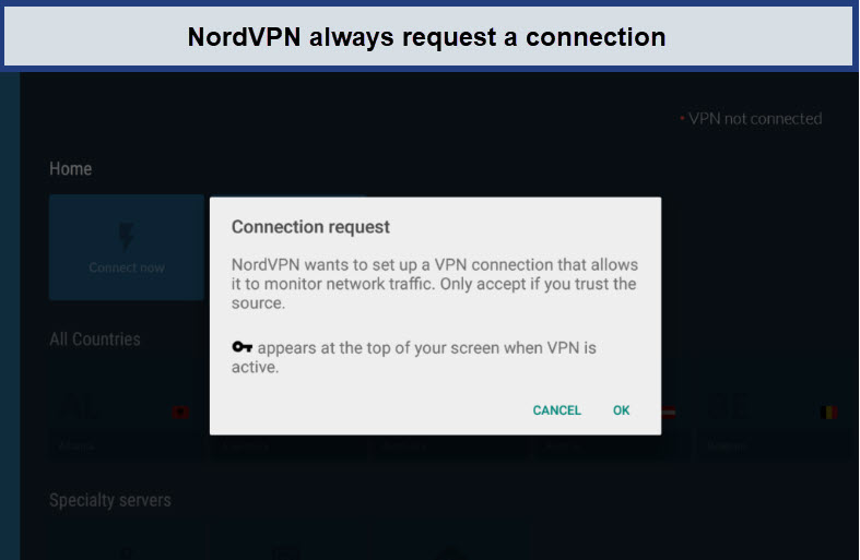 norvpn-request-connection-for-nividia-shield-in-Canada