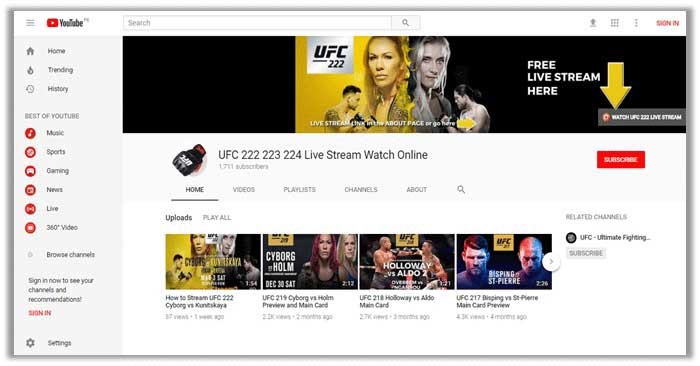 youtube UFC