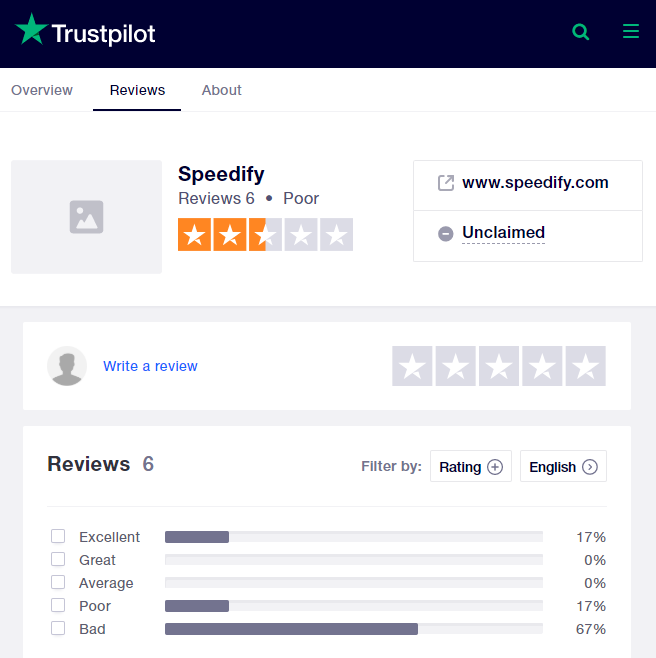 Speedify-Trustpilot