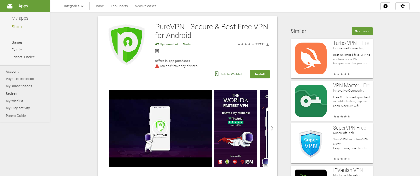 Purevpn Download for Android