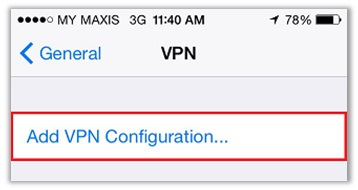 VPN Connection Smartphone Client