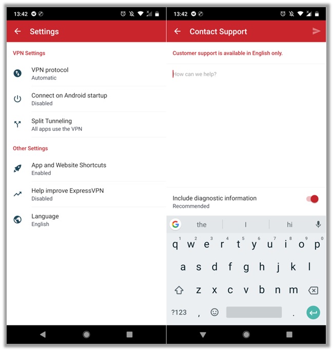 ExpressVPN App Settings and Support-in-Canada 