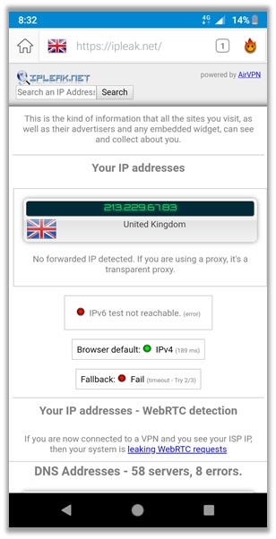 Hola VPN Leak Test IPLeak