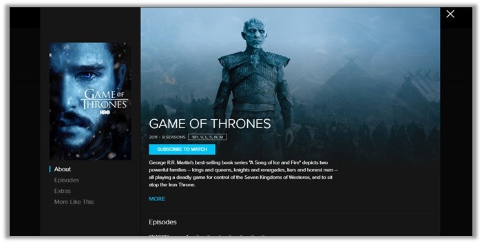 crave tv game of thrones