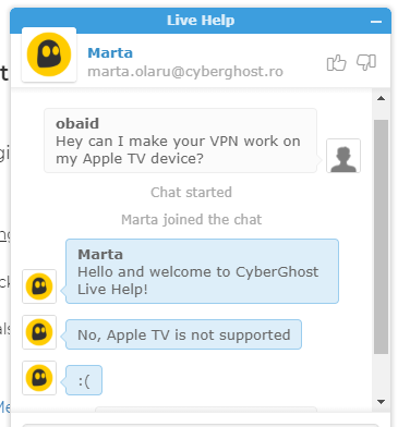 cyberghost customer support review