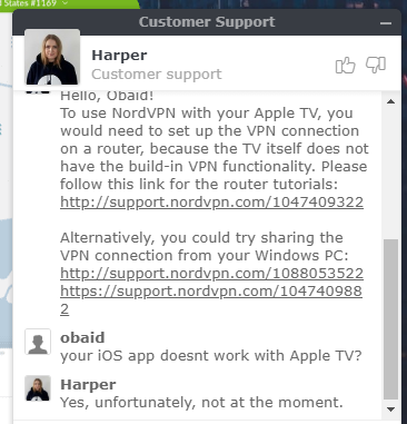 nordvpn user support review
