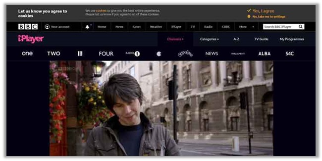 BBC iPlayer Website UI-UX