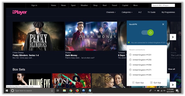 NordVPN BBC iPlayer UK-in-India