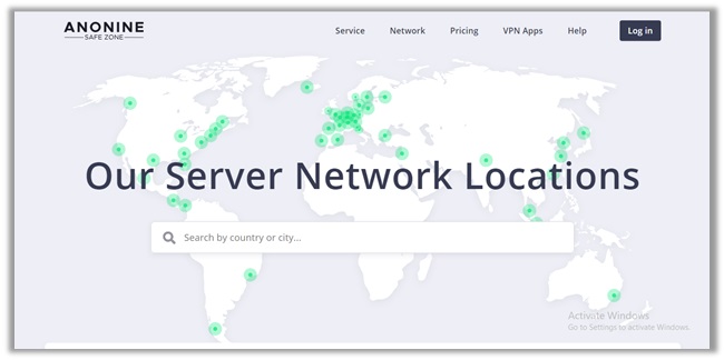 Anonine Server Locations