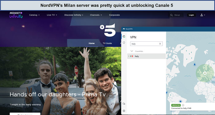 nordvpn-unblocked-canale-5-with-italy-ip-bvco