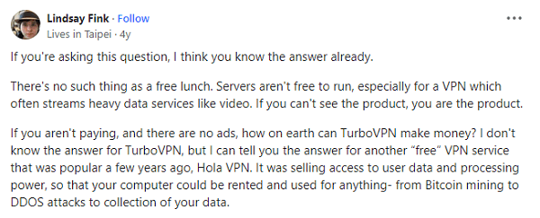 Quora answer 1 Turbo VPN