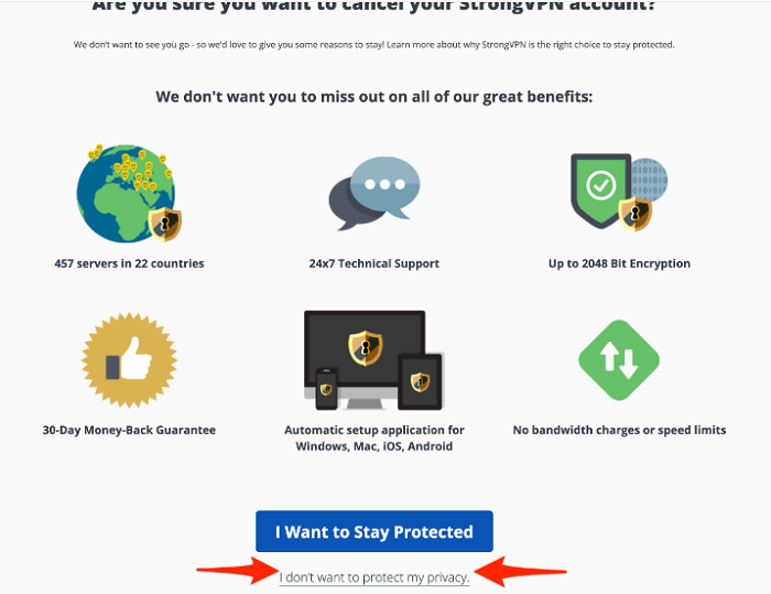 Select I dont wish to safeguard my privacy nz