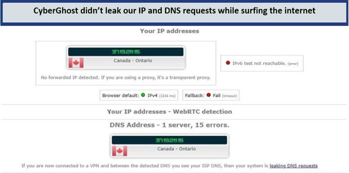 CyberGhost-passed-our-DNS-IP-Leak-test-bvco-For France Users