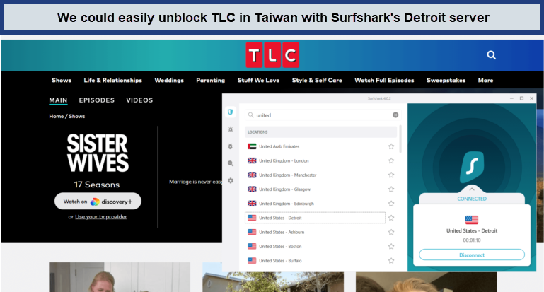 TLC-unblocked-in-taiwan-with-surfshark-For German Users