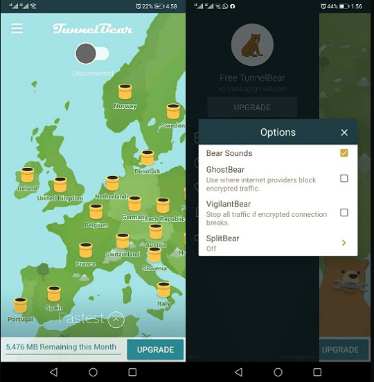 TunnelBear Android App