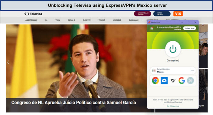 unblocking-mexican-channels-using-expressvpn-bvco-For France Users