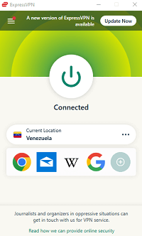Connect to Venezuela ExpressVPN