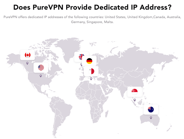 PureVPN dedicated IPs