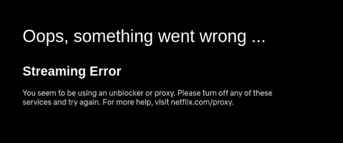 Netflix-proxy-error