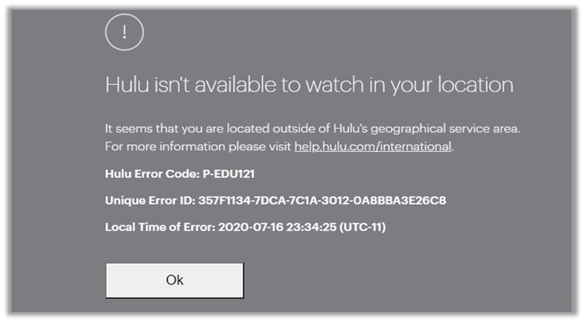 Hulu Not Available in Your Location