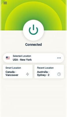 ExpressVPN Android Interface