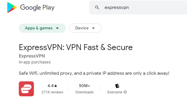 Install ExpressVPN from the Google Play Store-in-Japan