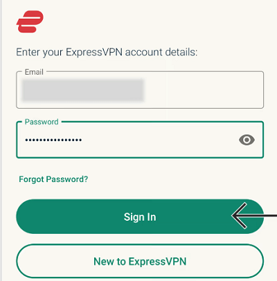 Sign in with your VPN credentials