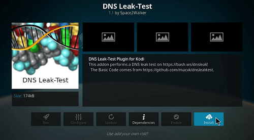 Install DNS Leak-Test Kodi