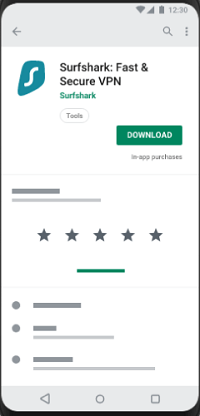 Surfshark app on the Google Play Store