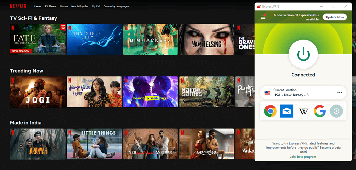 ExpressVPN unblocks US Netflix-in-Spain