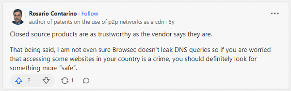 Quora Reviews about Browsec VPN
