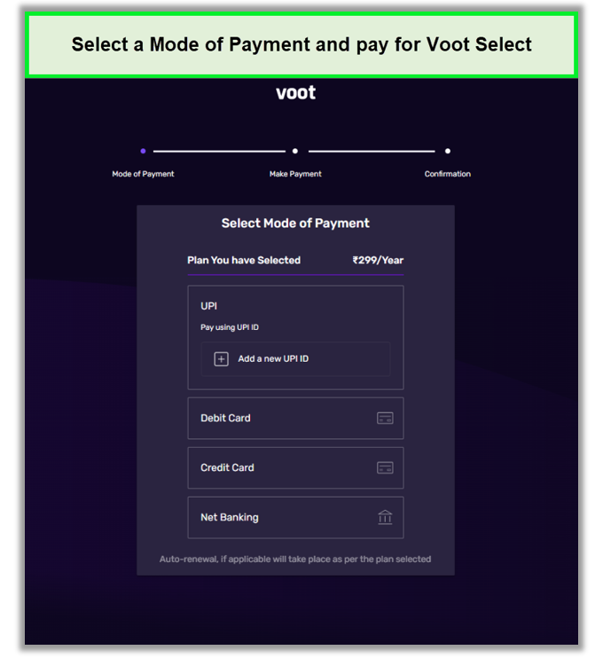 select-payment-method-for-voot-in-usa