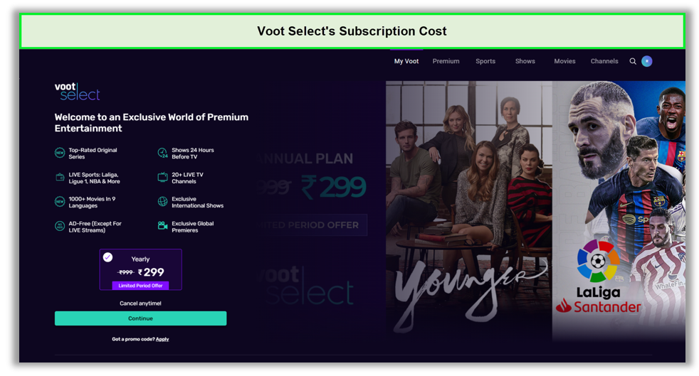 voot-select-subscription-cost-in-usa
