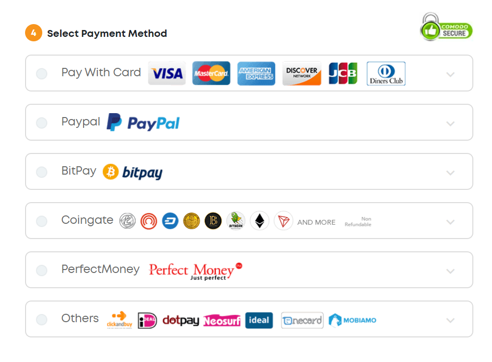 Ivacy-payment-methods
