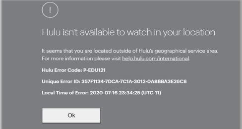 Hulu Not Available in Your Location