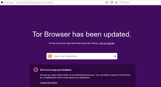 Open the Tor browser