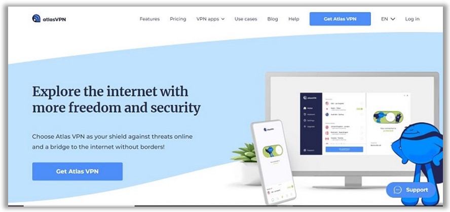 atlas-vpn-home-page-in-USA 