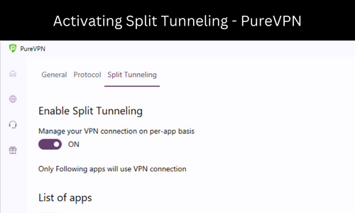 PureVPN-split tunneling-in-UK