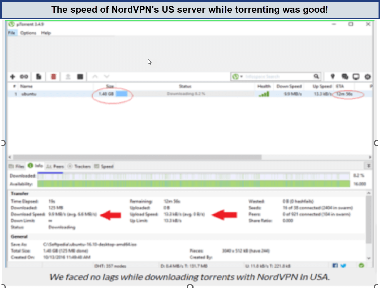 NordVPN Torrenting server speed