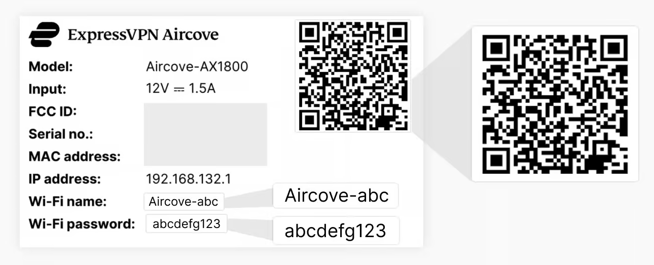How-to-set-up-your-ExpressVPN-Aircove-1-aircove-back-label-wifi-qr-code-in-Netherlands