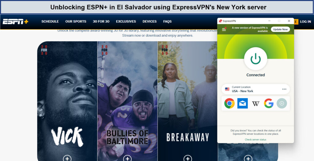 ESPN-with-expressvpn-in-el-salvador-For South Korean Users